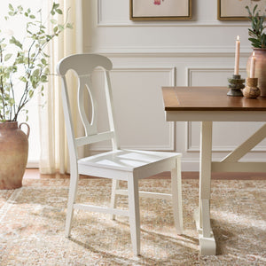 Hannelore Scandinavian Side Chair With Warm Wood Grain Finish, Solid Frame, Comfortable Contoured Seat
