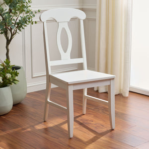 Hannelore Scandinavian Side Chair With Warm Wood Grain Finish, Solid Frame, Comfortable Contoured Seat