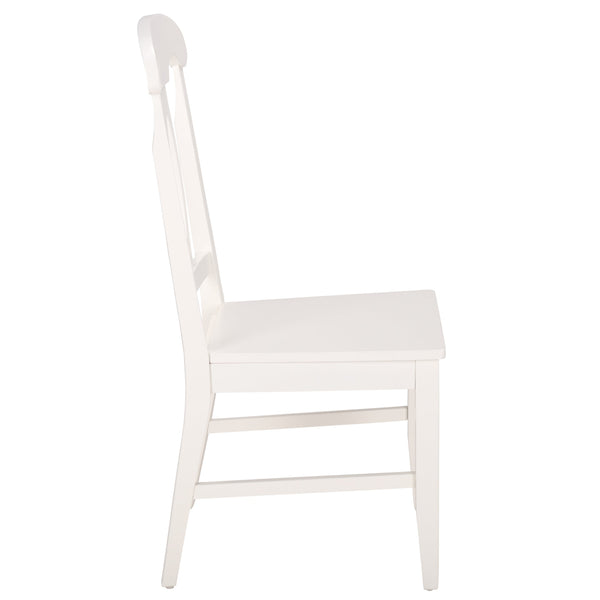 Hannelore Scandinavian Side Chair With Warm Wood Grain Finish, Solid Frame, Comfortable Contoured Seat
