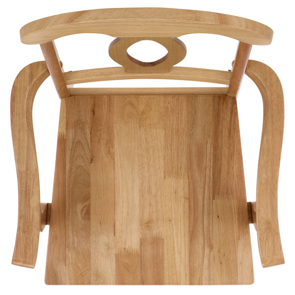 Hannelore Elegant Arm Chair With Solid Wood Frame, Curved Back & Integrated Arms For Comfort