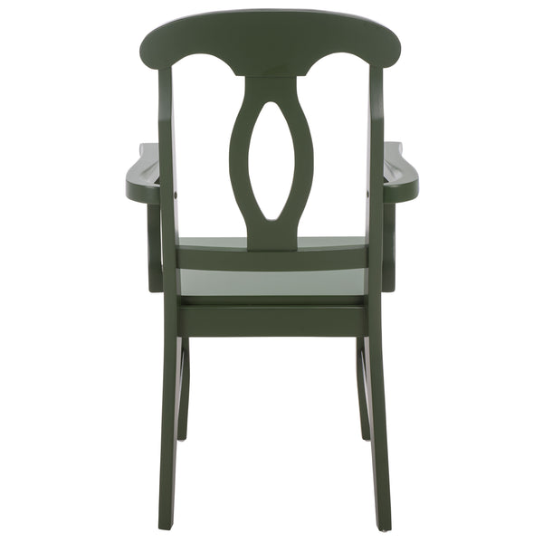 Hannelore Elegant Arm Chair With Solid Wood Frame, Curved Back & Integrated Arms For Comfort