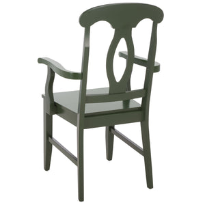 Hannelore Elegant Arm Chair With Solid Wood Frame, Curved Back & Integrated Arms For Comfort