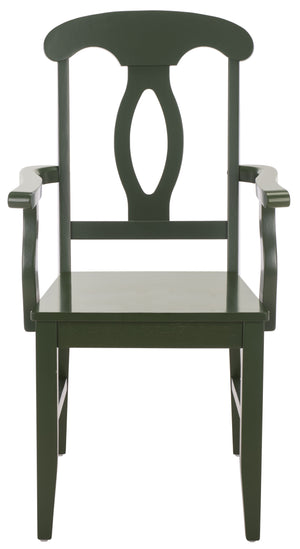 Hannelore Elegant Arm Chair With Solid Wood Frame, Curved Back & Integrated Arms For Comfort