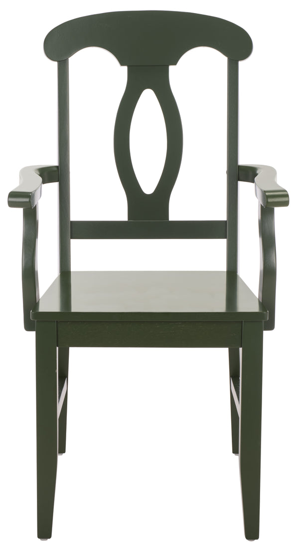Hannelore Elegant Arm Chair With Solid Wood Frame, Curved Back & Integrated Arms For Comfort