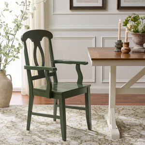 Hannelore Elegant Arm Chair With Solid Wood Frame, Curved Back & Integrated Arms For Comfort