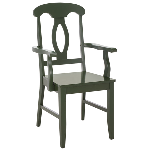 Hannelore Elegant Arm Chair With Solid Wood Frame, Curved Back & Integrated Arms For Comfort