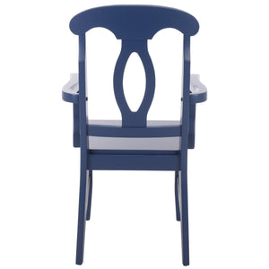 Hannelore Elegant Arm Chair With Solid Wood Frame, Curved Back & Integrated Arms For Comfort