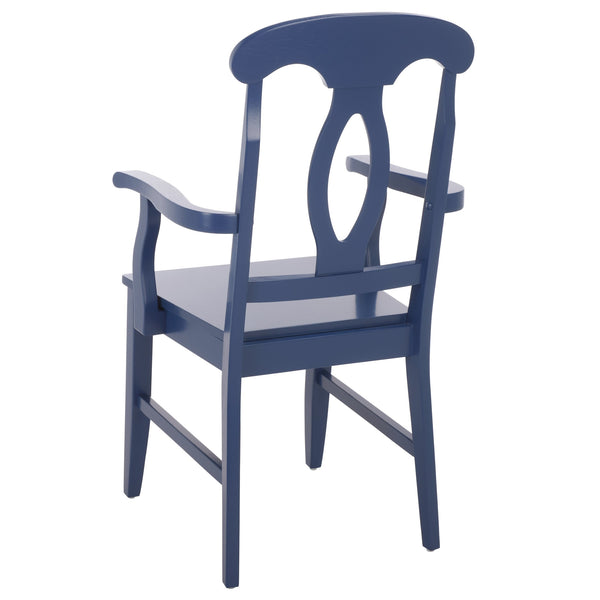 Hannelore Elegant Arm Chair With Solid Wood Frame, Curved Back & Integrated Arms For Comfort