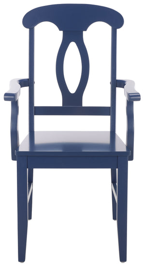Hannelore Elegant Arm Chair With Solid Wood Frame, Curved Back & Integrated Arms For Comfort