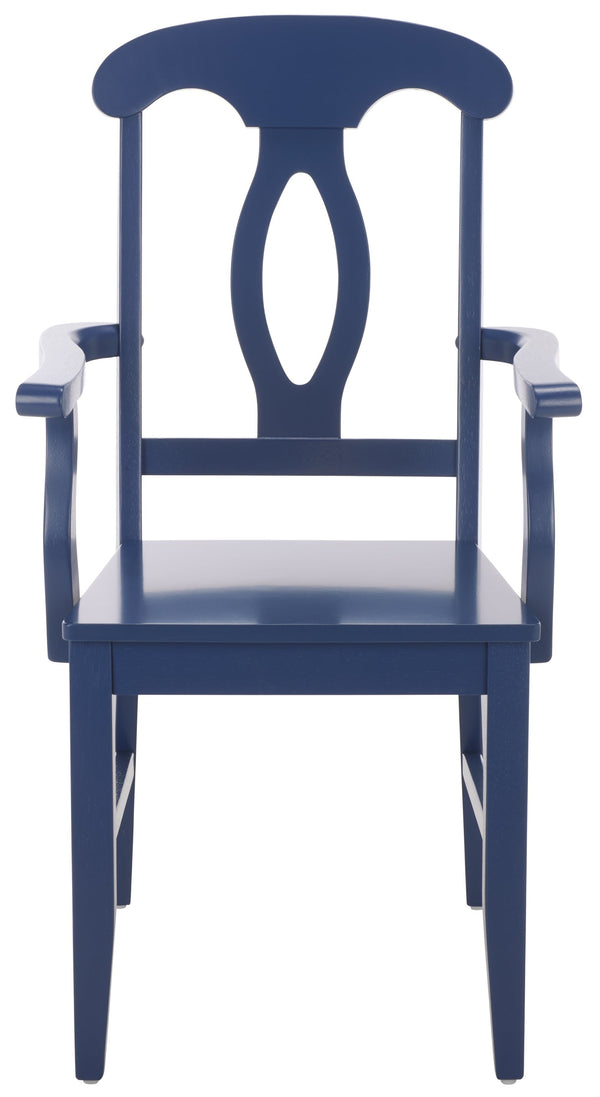 Hannelore Elegant Arm Chair With Solid Wood Frame, Curved Back & Integrated Arms For Comfort