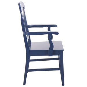 Hannelore Elegant Arm Chair With Solid Wood Frame, Curved Back & Integrated Arms For Comfort