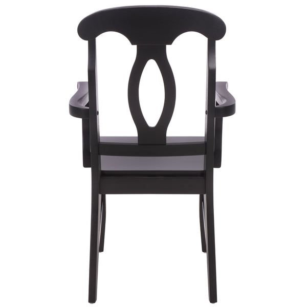 Hannelore Elegant Arm Chair With Solid Wood Frame, Curved Back & Integrated Arms For Comfort