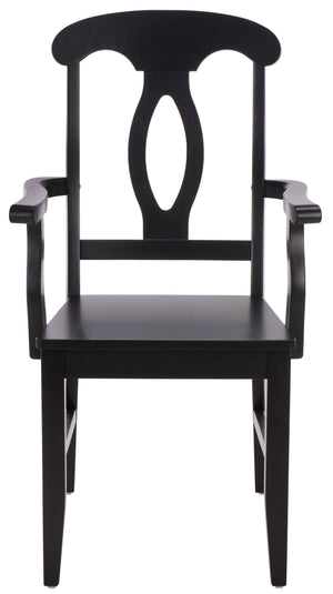 Hannelore Elegant Arm Chair With Solid Wood Frame, Curved Back & Integrated Arms For Comfort