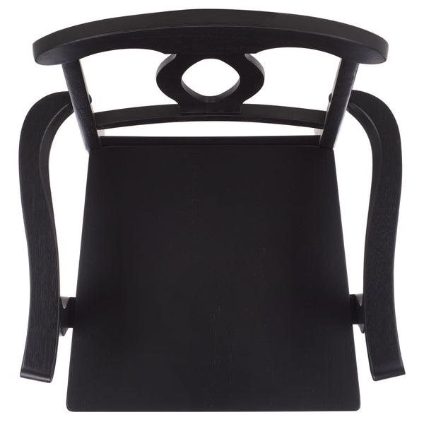 Hannelore Elegant Arm Chair With Solid Wood Frame, Curved Back & Integrated Arms For Comfort