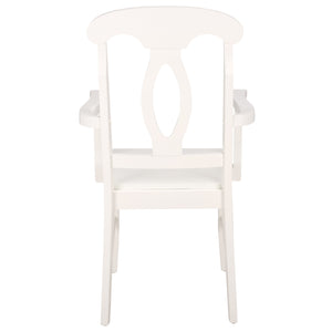 Hannelore Elegant Arm Chair With Solid Wood Frame, Curved Back & Integrated Arms For Comfort