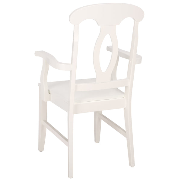 Hannelore Elegant Arm Chair With Solid Wood Frame, Curved Back & Integrated Arms For Comfort