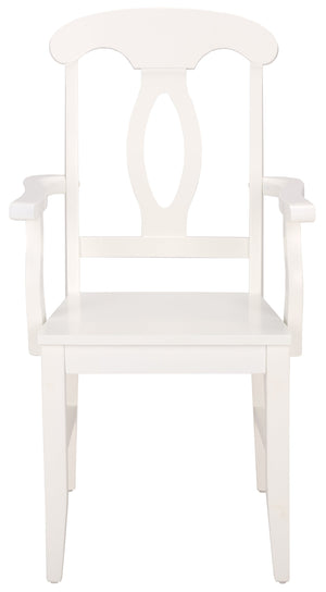 Hannelore Elegant Arm Chair With Solid Wood Frame, Curved Back & Integrated Arms For Comfort