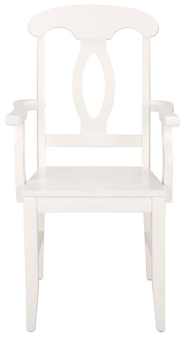 Hannelore Elegant Arm Chair With Solid Wood Frame, Curved Back & Integrated Arms For Comfort