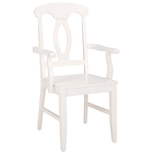 Hannelore Elegant Arm Chair With Solid Wood Frame, Curved Back & Integrated Arms For Comfort