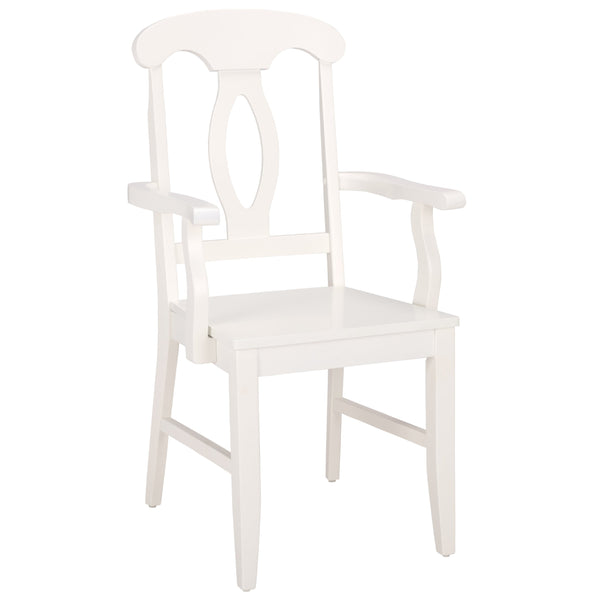 Hannelore Elegant Arm Chair With Solid Wood Frame, Curved Back & Integrated Arms For Comfort