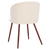 Safavieh Aminah Upholstered Dining Chair Ivory / Walnut DCH7501A