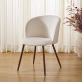 Safavieh Aminah Upholstered Dining Chair Ivory / Walnut DCH7501A