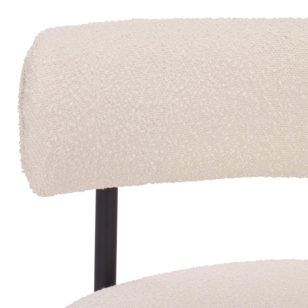 Safavieh Cardan Accent Chair - Modern Comfort With Stylish Metal Detailing For Dining And Living Spaces Cream / Black DCH7502A
