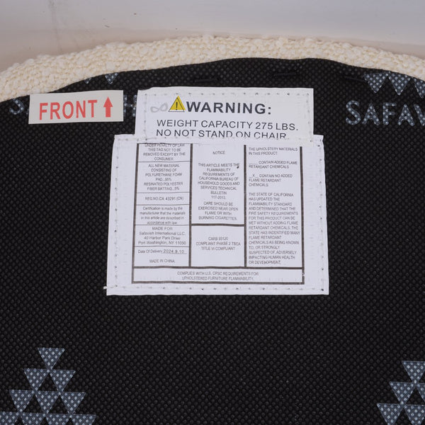 Safavieh Cardan Accent Chair - Elegant Fusion Of Comfort And Style For Any Dining Space Or Occasion Creme ,Black Metal,Plywood,Fabric,Foam Dch7502a