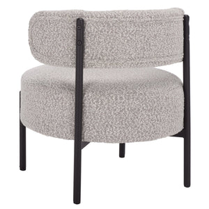 Safavieh Cardan Accent Chair - Elegant Fusion Of Comfort And Style For Any Dining Space Or Occasion Light Grey ,Black Metal,Plywood,Fabric,Foam Dch7502b