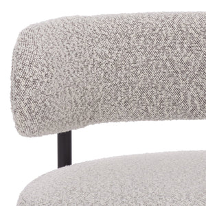Safavieh Cardan Accent Chair - Modern Comfort With Stylish Metal Detailing For Dining And Living Spaces Light Grey / Black DCH7502B