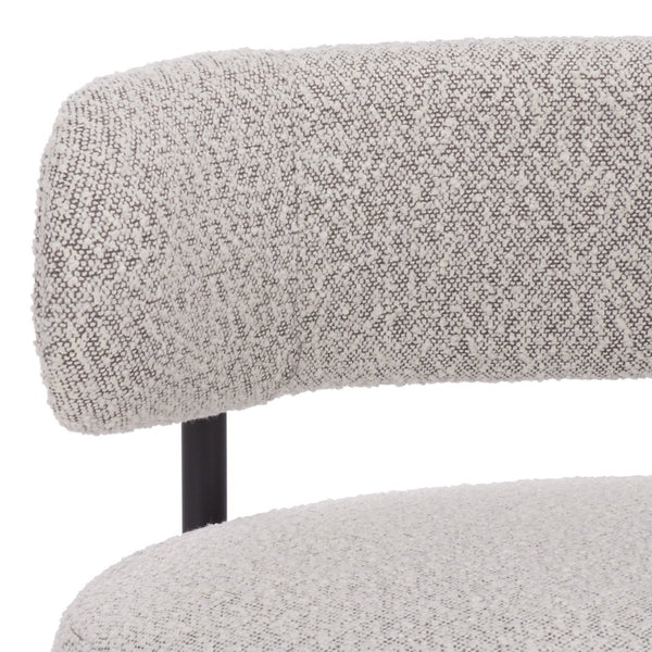 Safavieh Cardan Accent Chair - Modern Comfort With Stylish Metal Detailing For Dining And Living Spaces Light Grey / Black DCH7502B