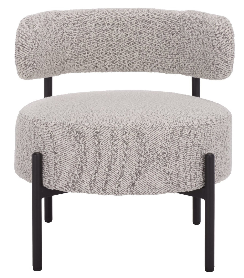 Safavieh Cardan Accent Chair - Modern Comfort With Stylish Metal Detailing For Dining And Living Spaces Light Grey / Black DCH7502B