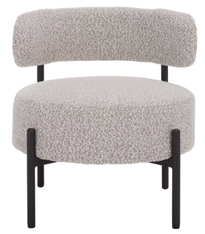 Safavieh Cardan Accent Chair - Elegant Fusion Of Comfort And Style For Any Dining Space Or Occasion Light Grey ,Black Metal,Plywood,Fabric,Foam Dch7502b