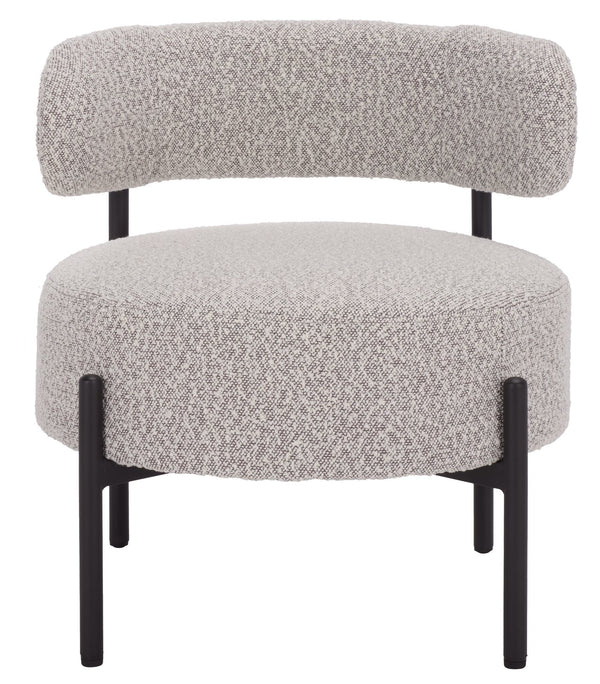 Safavieh Cardan Accent Chair - Elegant Fusion Of Comfort And Style For Any Dining Space Or Occasion Light Grey ,Black Metal,Plywood,Fabric,Foam Dch7502b