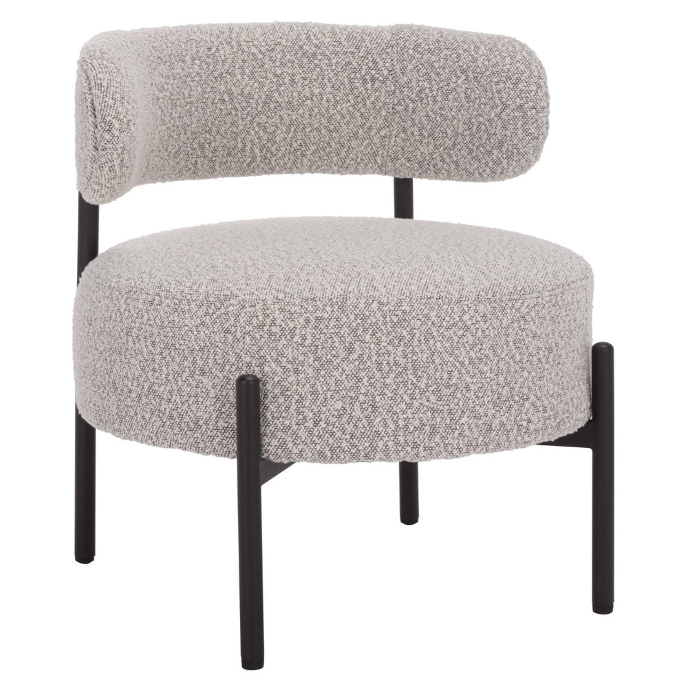 Safavieh Cardan Accent Chair - Modern Comfort With Stylish Metal Detailing For Dining And Living Spaces Light Grey / Black DCH7502B