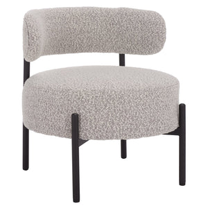 Safavieh Cardan Accent Chair - Elegant Fusion Of Comfort And Style For Any Dining Space Or Occasion Light Grey ,Black Metal,Plywood,Fabric,Foam Dch7502b