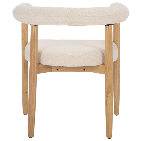 Safavieh Kaladin Dining Chair - Elegant Comfort And Style For A Chic Dining Experience In Any Space Creme ,Black Wood Frame,Plywood,Fabric,Foam Dch7503a