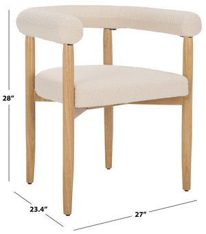 Safavieh Kaladin Dining Chair - Elegant Comfort Meets Timeless Design For Modern And Classic Interiors Cream / Natural DCH7503A