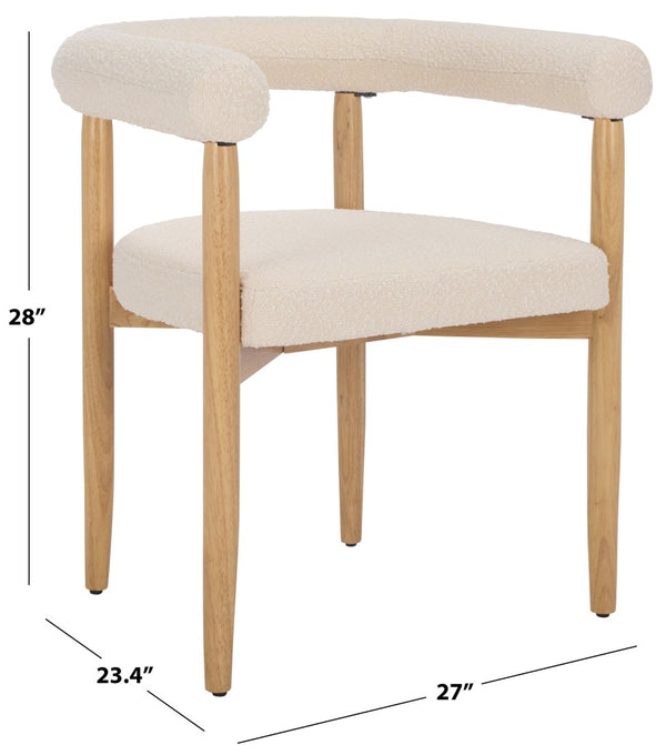 Safavieh Kaladin Dining Chair - Elegant Comfort Meets Timeless Design For Modern And Classic Interiors Cream / Natural DCH7503A