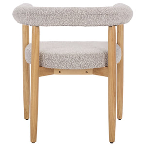 Safavieh Kaladin Dining Chair - Elegant Comfort And Style For A Chic Dining Experience In Any Space Light Grey ,Black Wood Frame,Plywood,Fabric,Foam Dch7503b