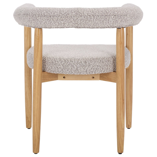 Safavieh Kaladin Dining Chair - Elegant Comfort And Style For A Chic Dining Experience In Any Space Light Grey ,Black Wood Frame,Plywood,Fabric,Foam Dch7503b