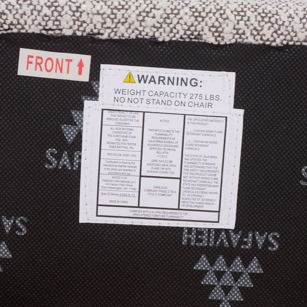 Safavieh Kaladin Dining Chair - Elegant Comfort And Style For A Chic Dining Experience In Any Space Light Grey ,Black Wood Frame,Plywood,Fabric,Foam Dch7503b