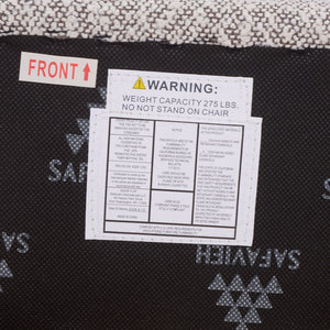 Safavieh Kaladin Dining Chair - Elegant Comfort And Style For A Chic Dining Experience In Any Space Light Grey ,Black Wood Frame,Plywood,Fabric,Foam Dch7503b