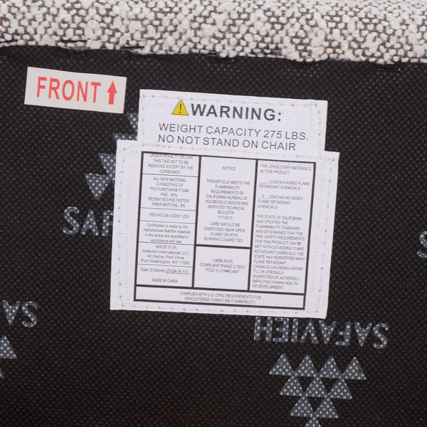 Safavieh Kaladin Dining Chair - Elegant Comfort And Style For A Chic Dining Experience In Any Space Light Grey ,Black Wood Frame,Plywood,Fabric,Foam Dch7503b