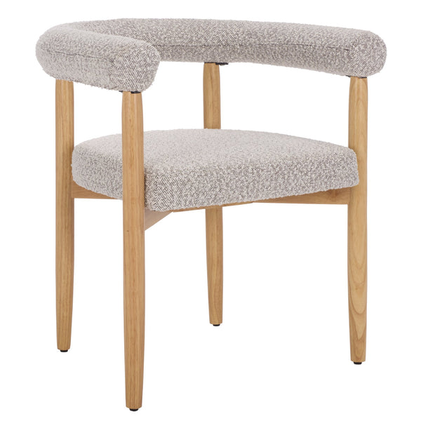 Safavieh Kaladin Dining Chair - Elegant Comfort And Style For A Chic Dining Experience In Any Space Light Grey ,Black Wood Frame,Plywood,Fabric,Foam Dch7503b