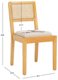 Safavieh Suzetta Dining Chair Natural / White DCH8000A