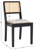 Safavieh Suzetta Dining Chair Black And Natural / White DCH8000B