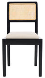 Safavieh Suzetta Dining Chair Black And Natural / White DCH8000B