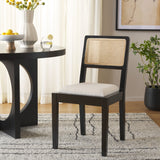 Safavieh Suzetta Dining Chair Black And Natural / White DCH8000B