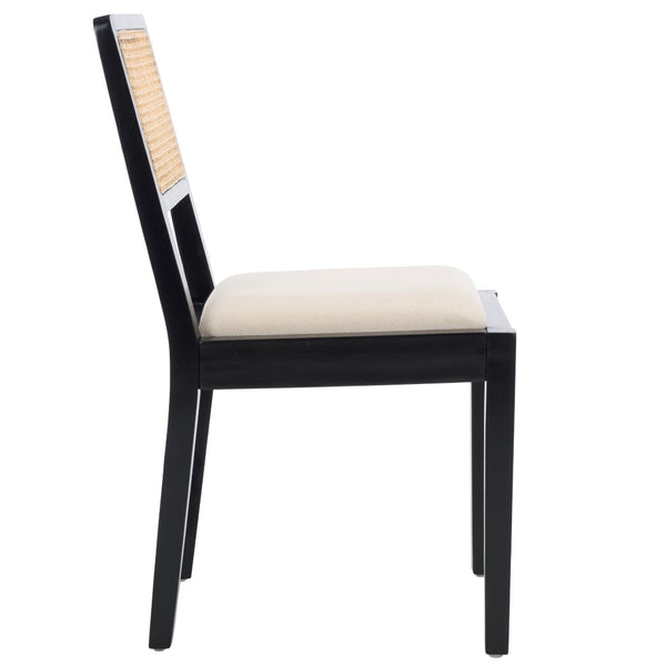 Safavieh Suzetta Dining Chair Black And Natural / White DCH8000B